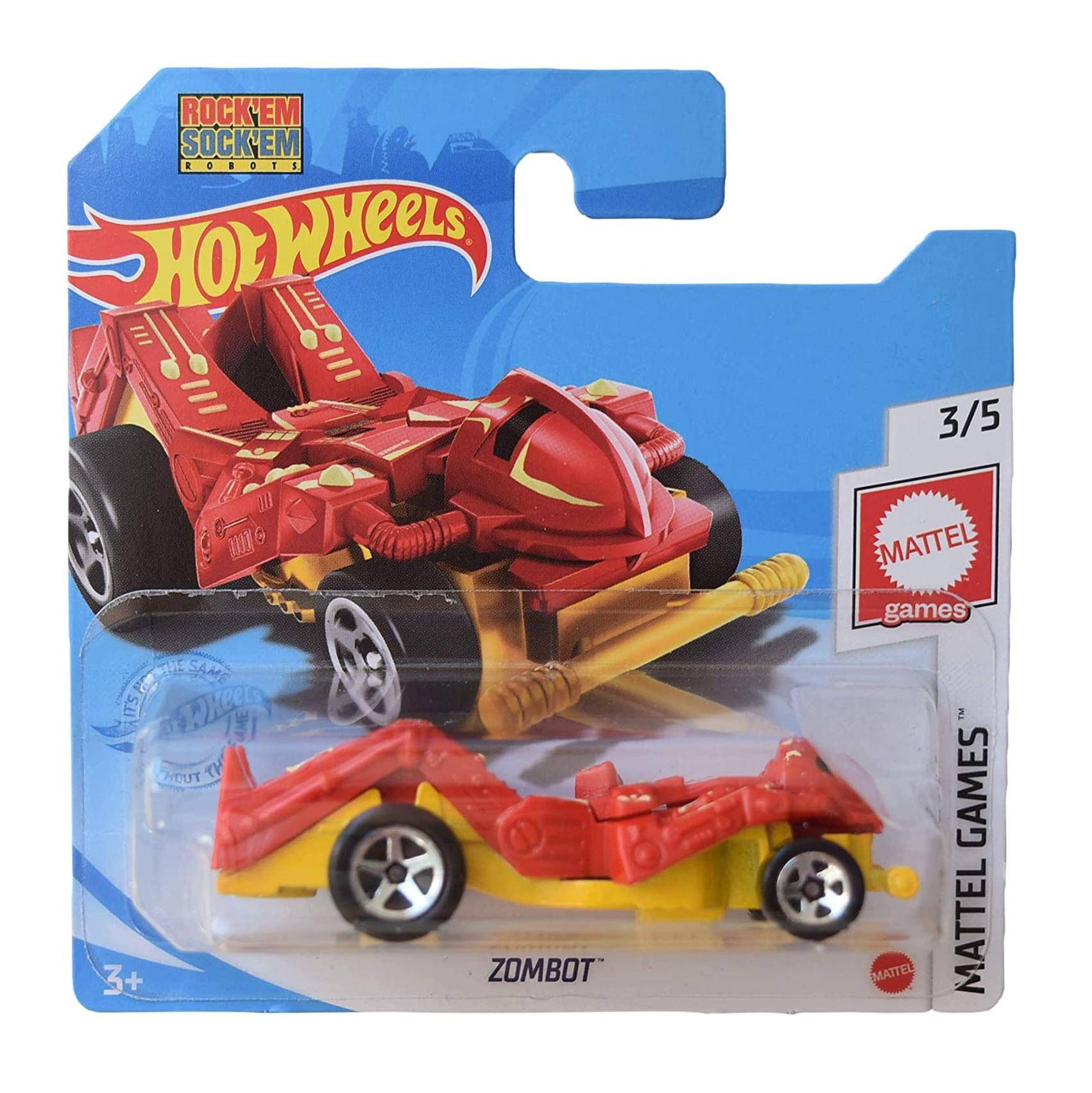 

Hot Wheels Базовая машинка Zombot, красно-желтая C4982/GRY69, Красный, C4982/GRY69