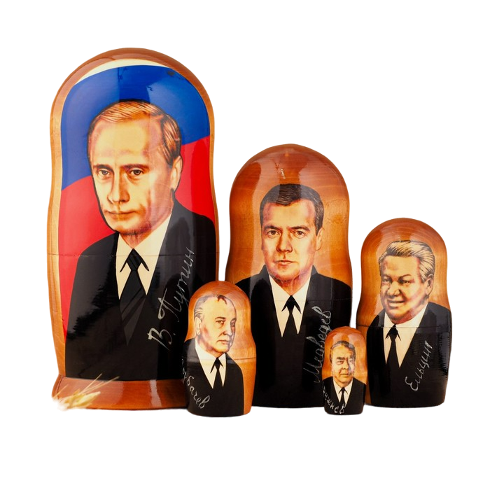 

Матрешка "Путин триколор" 5 кукол, 17 см