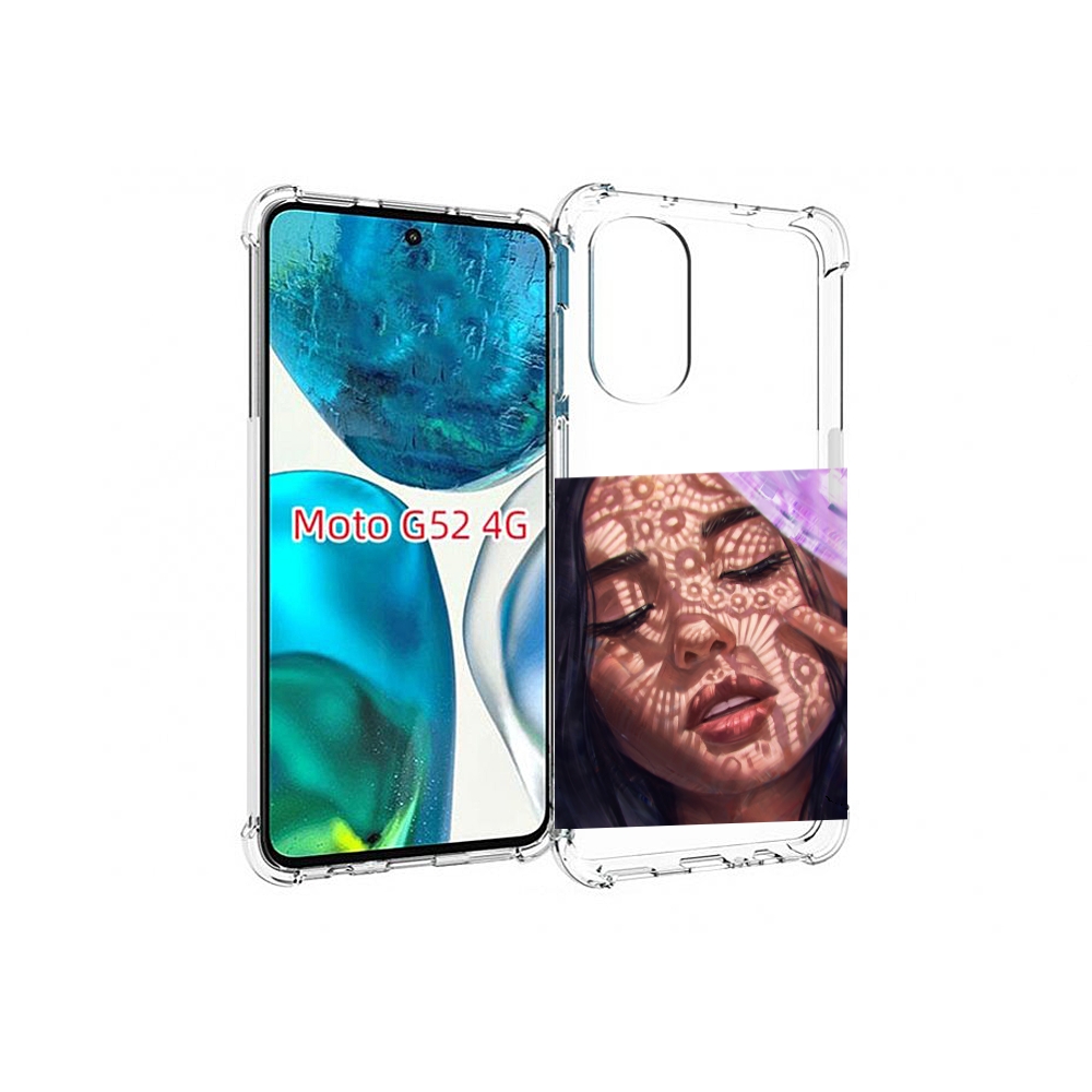 

Чехол MyPads девушка-под-кружевами женский для Motorola Moto G82 / Moto G52, Прозрачный, Tocco