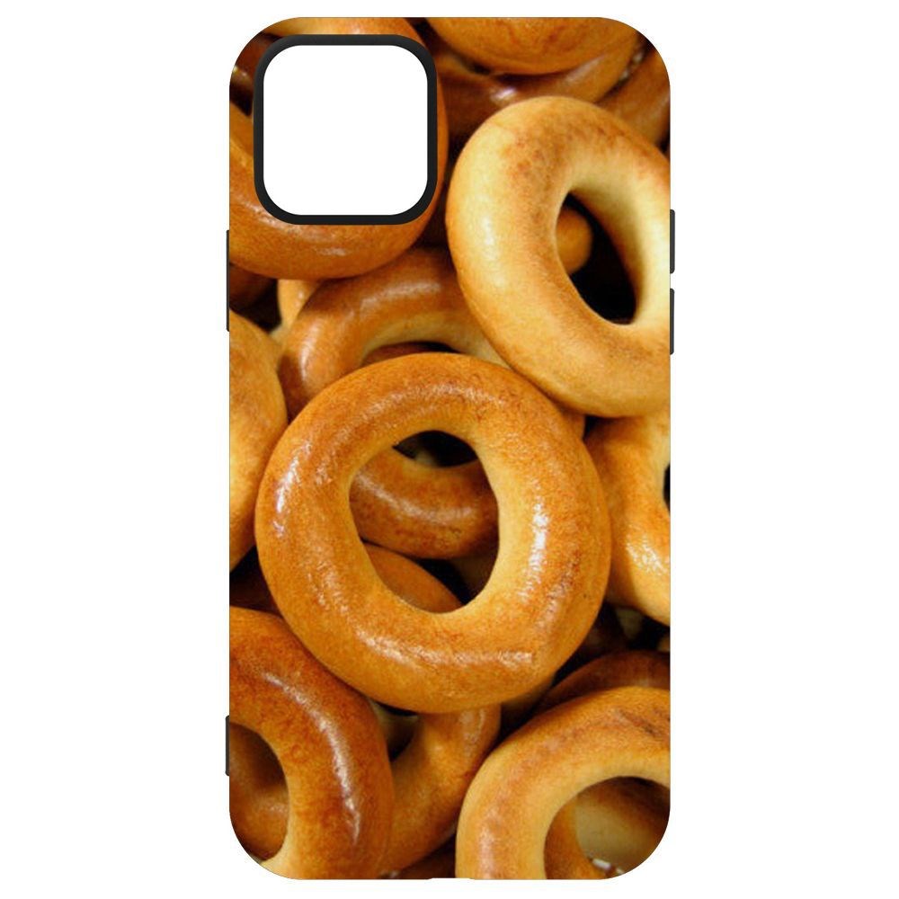 

Чехол-накладка Krutoff Soft Case Сушки для iPhone 12, Черный