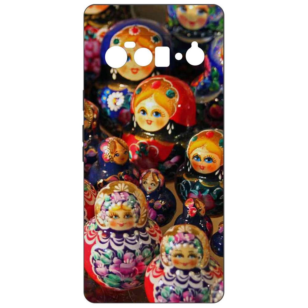 

Чехол-накладка Krutoff Soft Case Матрешка для Google Pixel 6 Pro, Черный