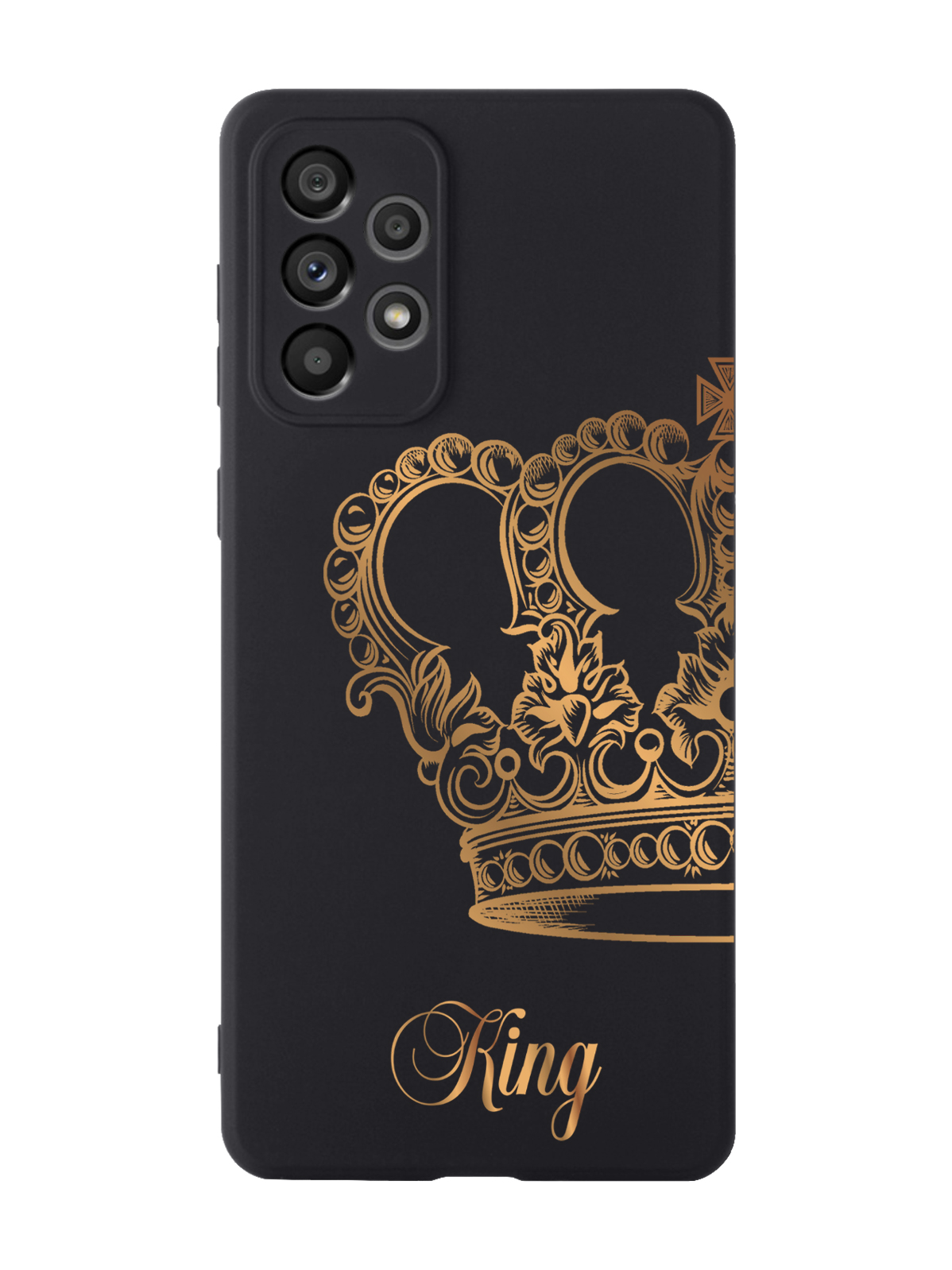 

Чехол MustHaveCase для Samsung Galaxy A73 Парный чехол корона King черный, Черный;золотистый