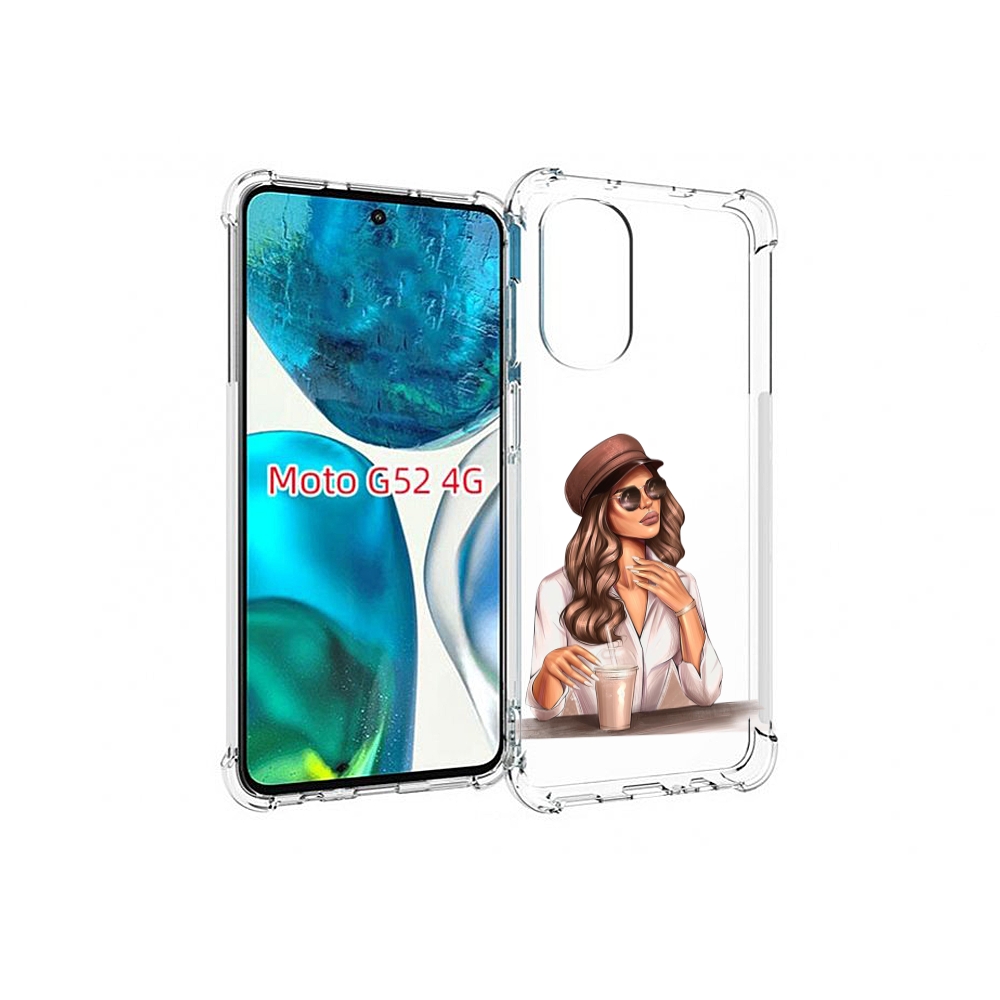 

Чехол MyPads девушка-с-милкшейком женский для Motorola Moto G82 / Moto G52, Прозрачный, Tocco