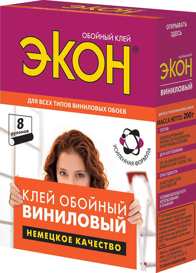 фото Экон виниловый клей для виниловых обоев (200г) nobrand