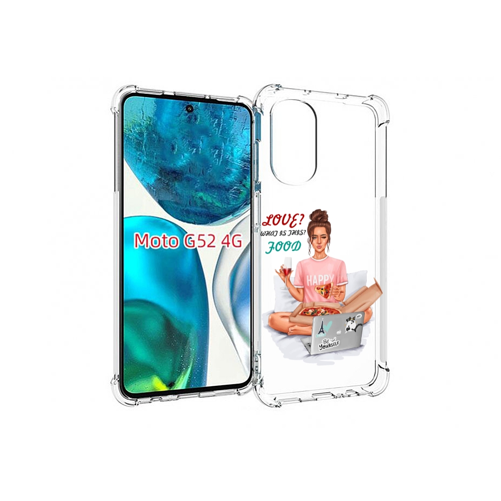 

Чехол MyPads девушка-с-ноутбуком женский для Motorola Moto G82 / Moto G52, Прозрачный, Tocco