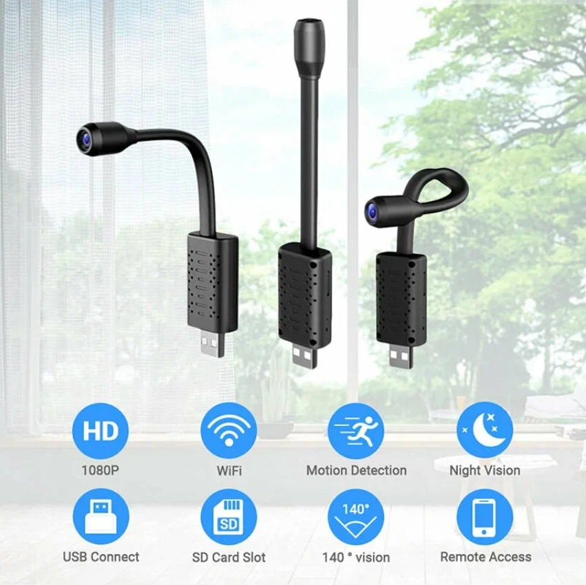 

Мини Камера видеонаблюдения от USB W 11 WiFi, Черный, W 11 WiFi