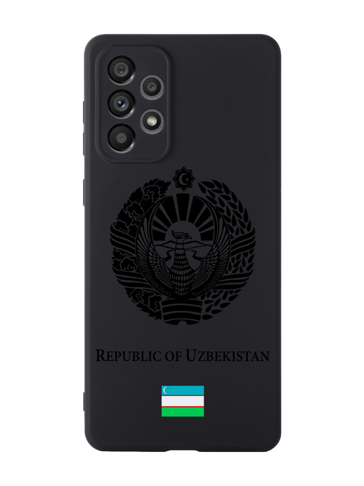 

Чехол SignumCase для Samsung Galaxy A73 Черный лаковый Герб Узбекистана черный