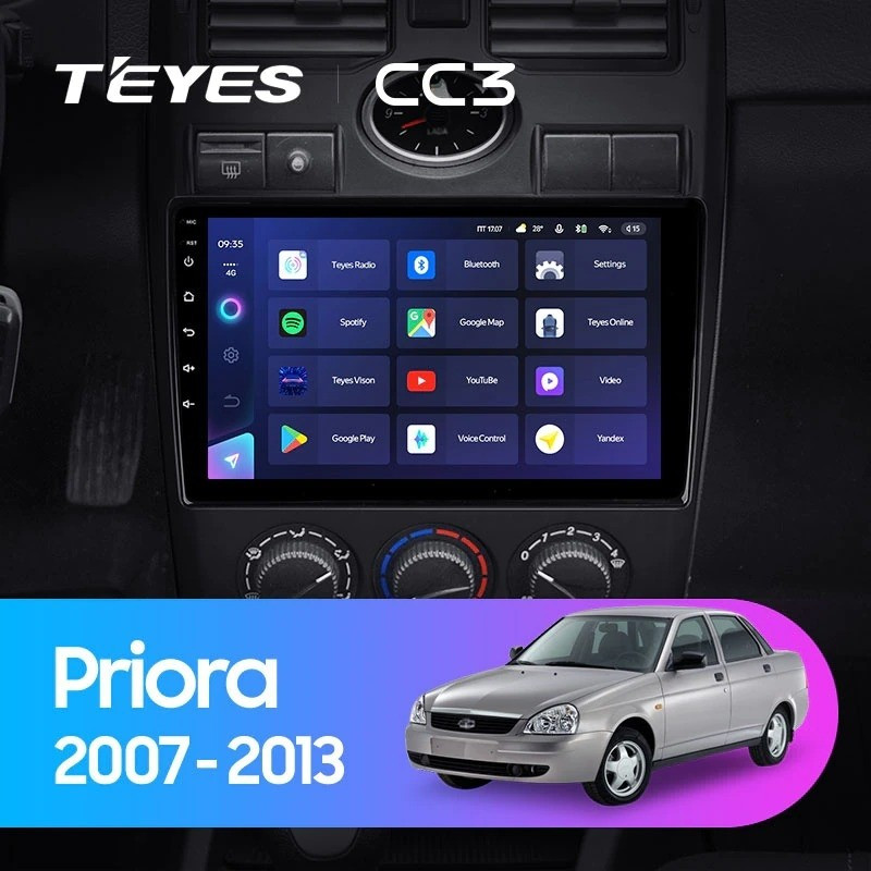 Штатная магнитола Teyes CC3L 432 Lada Priora 1 2007-2013 F2 2510000₽