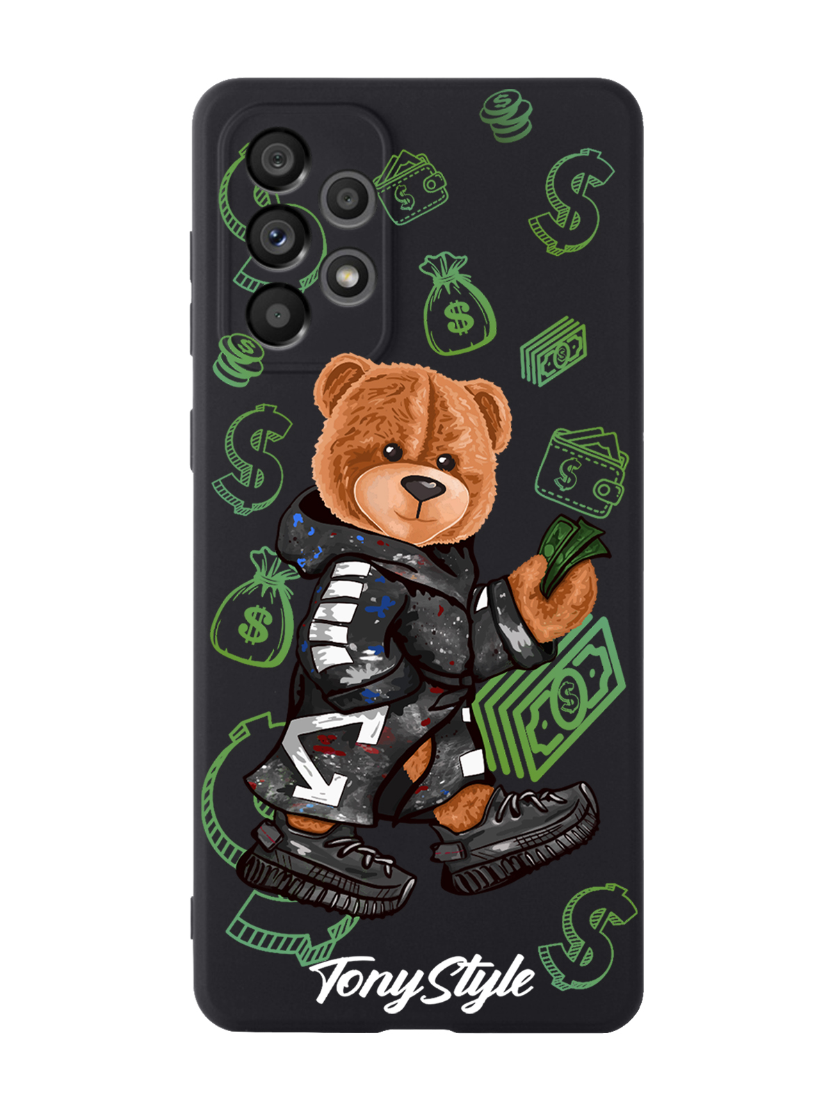 

Чехол Tony Style для Samsung Galaxy A73 Tony Style Деньги черный, Коричневый;черный;зеленый