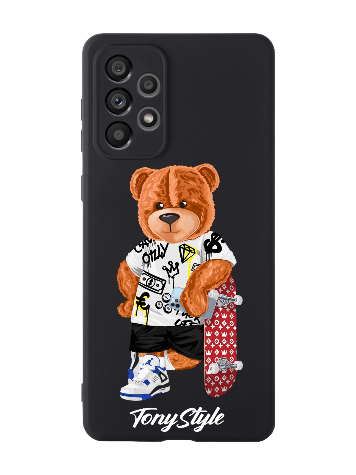 

Чехол Tony Style для Samsung Galaxy A73 Tony Style со скейтом черный, Коричневый;черный;красный