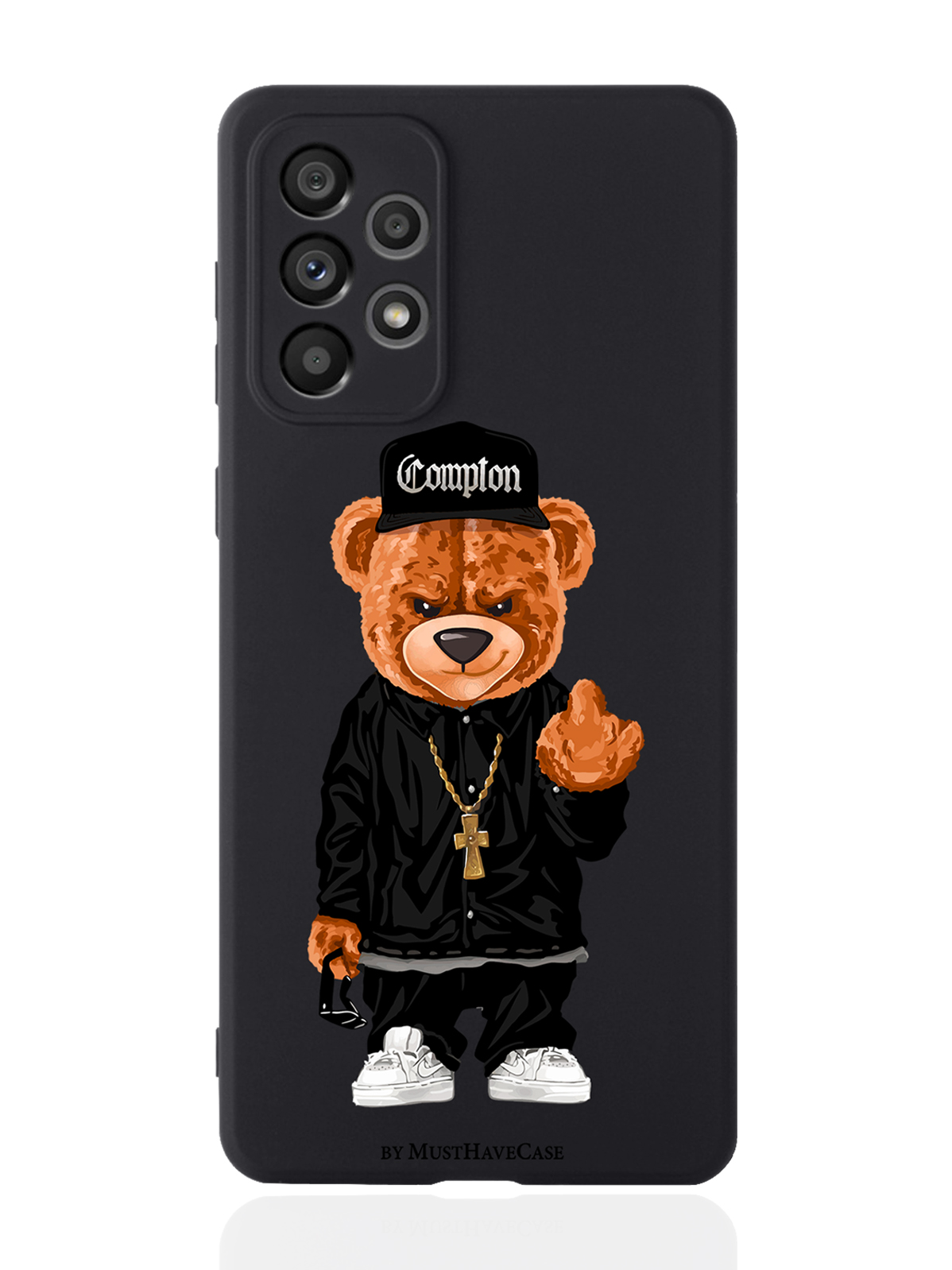 фото Чехол musthavecase для samsung galaxy a73 мишка compton черный