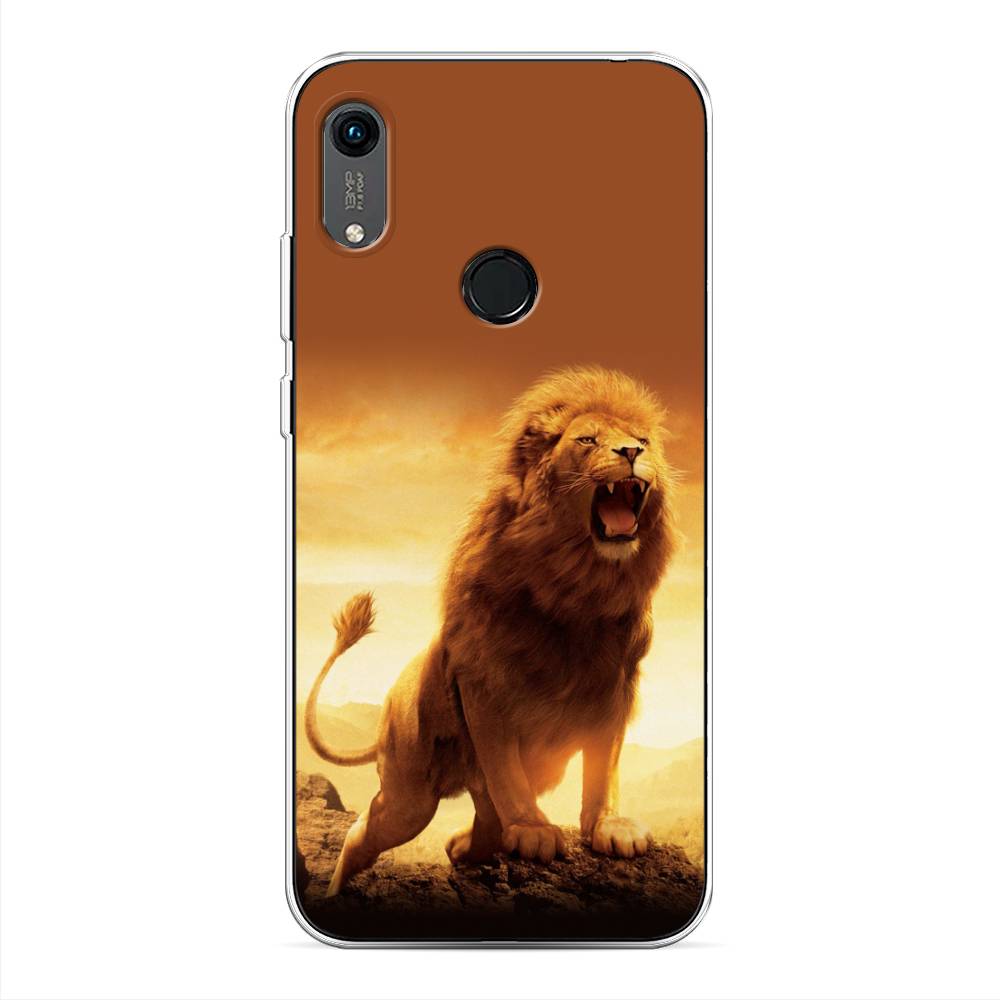

Чехол на Huawei Y6 2019 "Львиный рык", Коричневый;желтый;оранжевый, 611550-1