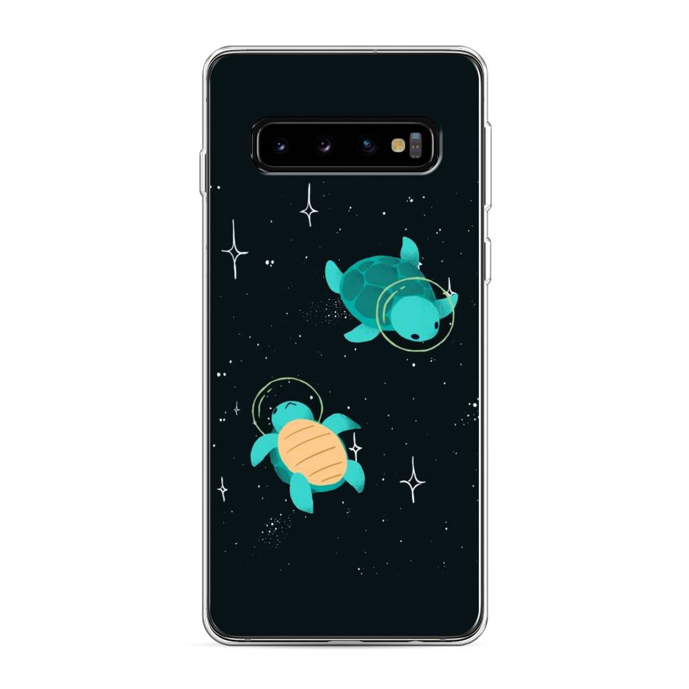 фото Силиконовый чехол "черепашки космонавты" на samsung galaxy s10 awog