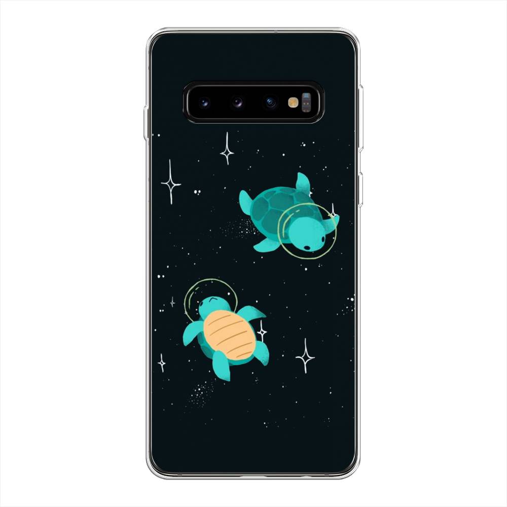 

Чехол Awog на Samsung Galaxy S10 Plus "Черепашки космонавты", Разноцветный, 27150-4