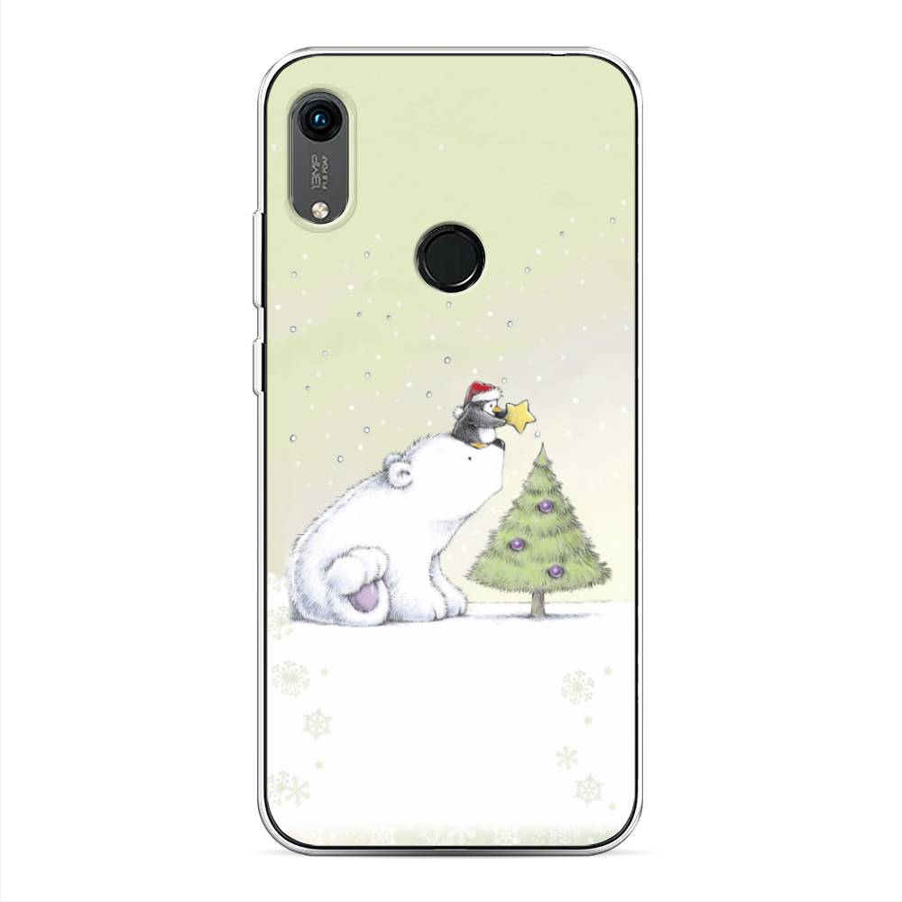 

Чехол на Huawei Y6 2019 "Украшение елки", Белый;бежевый, 611550-5