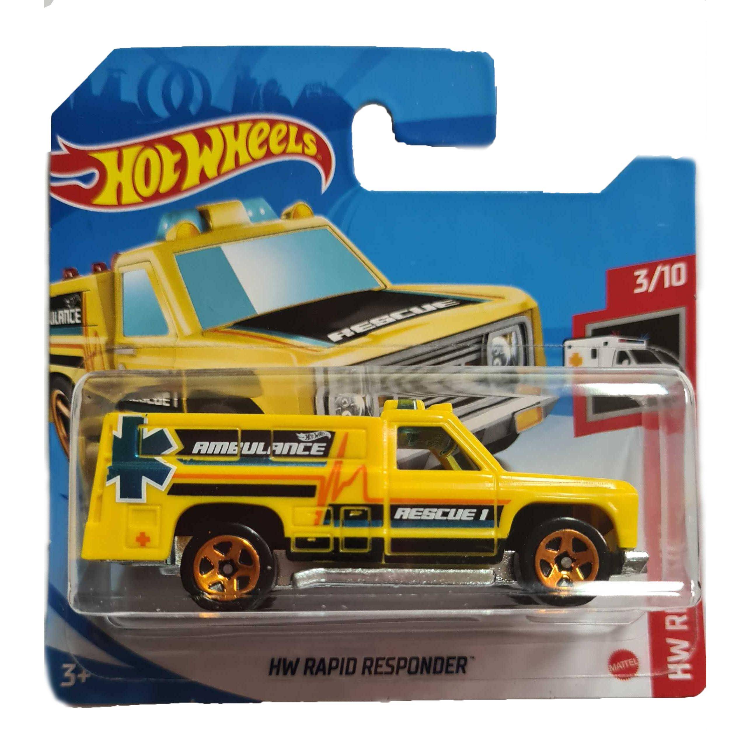 фото Hot wheels базовая машинка hw rapid responder, желтая 5785/gtb09