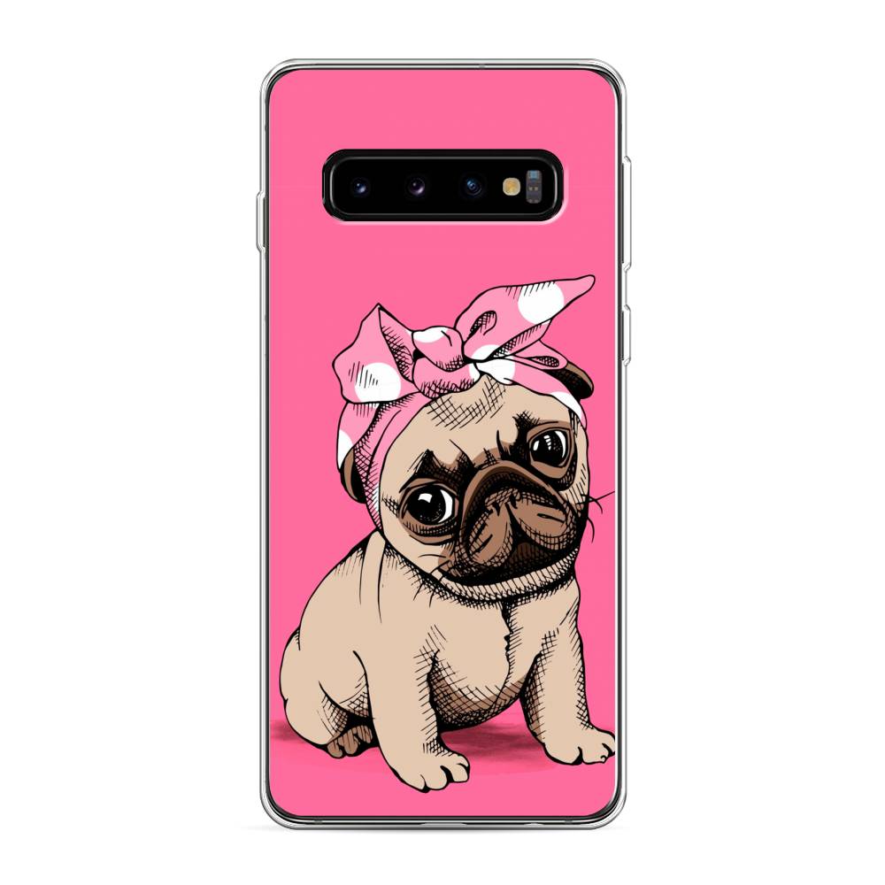 

Чехол Awog на Samsung Galaxy S10 "Dog Pin-Up", Разноцветный, 27050-2