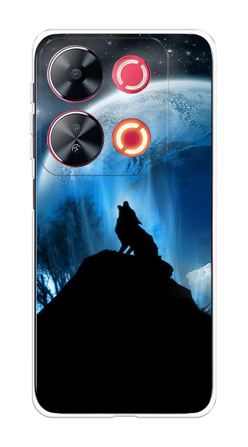 

Чехол на Itel P65 "Волк 2", Синий;черный;белый, 3202350-1