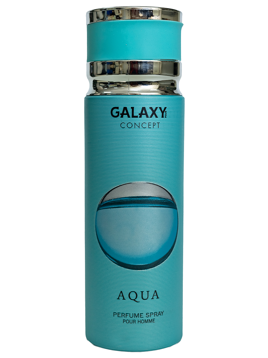 Дезодорант Galaxy Concept Aqua парфюмированный мужской, 200 мл одеколон мужской русский лёд aqua 60 мл 7097968