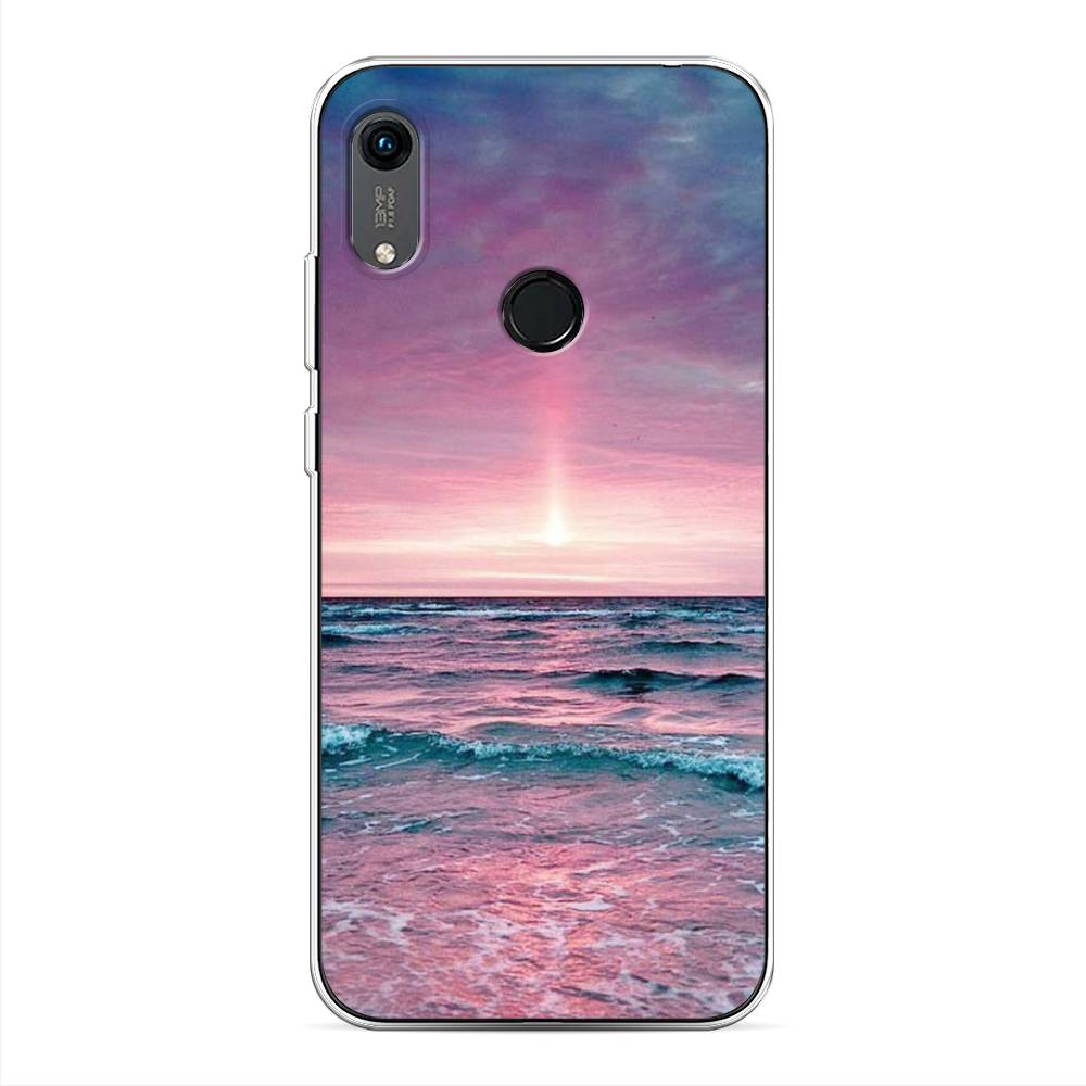 

Чехол на Huawei Y6 2019 "Восход 3", Розовый;голубой, 611550-2