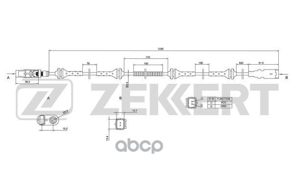 

Датчик Abs Передн. Peugeot 508 10- 407 04- Citroen C5 Ii Iii 06- C6 05- Zekkert Se-6037