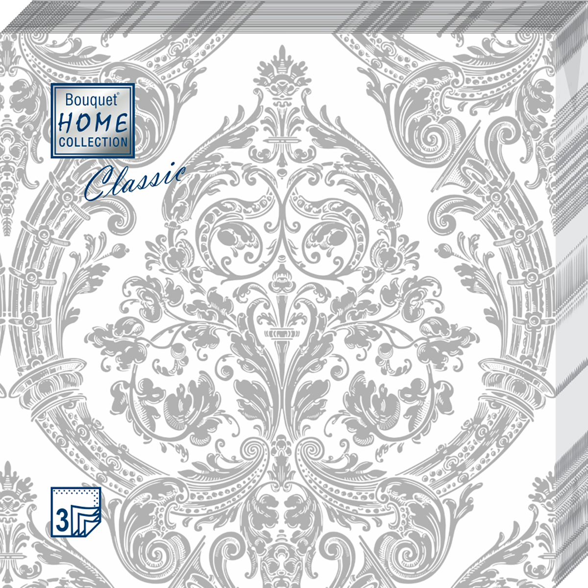 

Салфетки бумажные Bouquet Home Collect Classic 3 слоя 16,5 х 16,5 см 20 шт, Разноцветный, Home Collect Classic