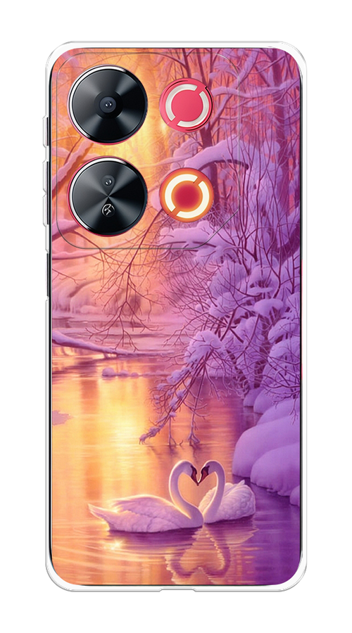 

Чехол на Itel P65 "Зима 1", Фиолетовый;желтый, 3202350-1