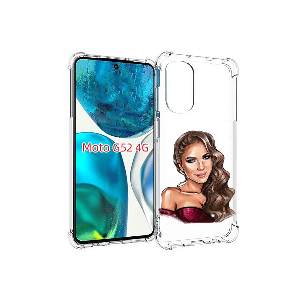 

Чехол MyPads девушка-с-улыбкой женский для Motorola Moto G82 / Moto G52, Прозрачный, Tocco