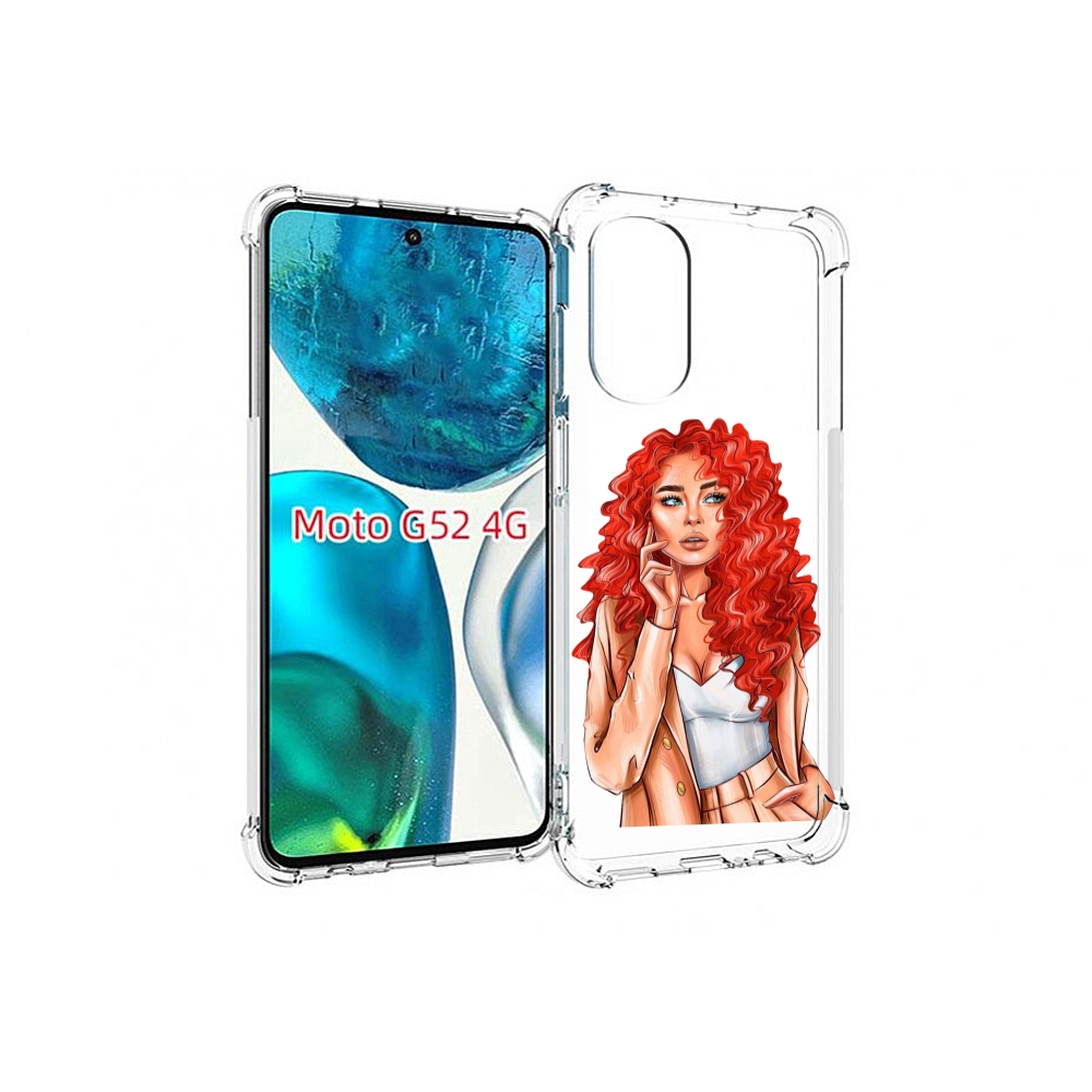 

Чехол MyPads девушка-с-яркими-волосами женский для Motorola Moto G82 / Moto G52, Прозрачный, Tocco