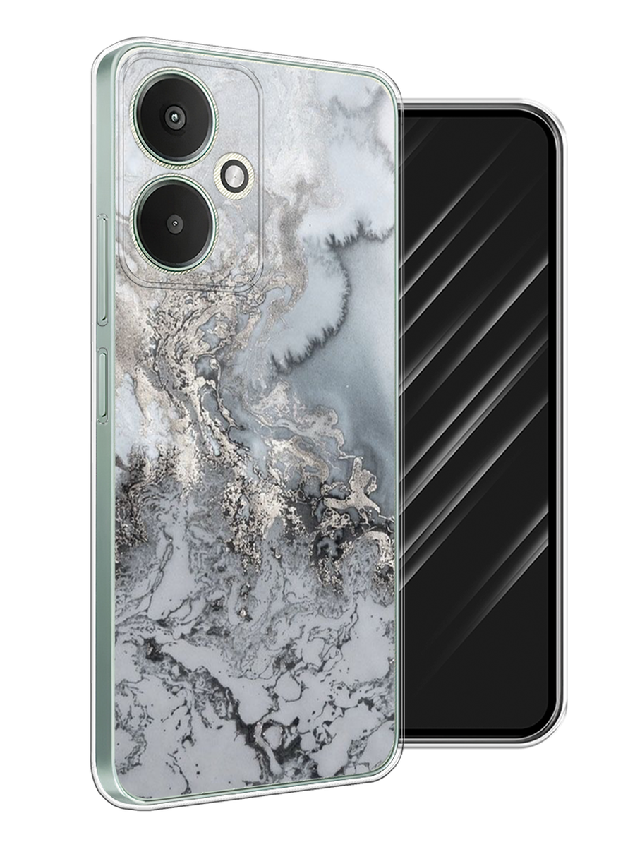 

Чехол Awog на Xiaomi Redmi 13C 5G/Redmi 13R 5G, Poco M6 5G "Морозная лавина серая", Серый;серебристый, 321450-1