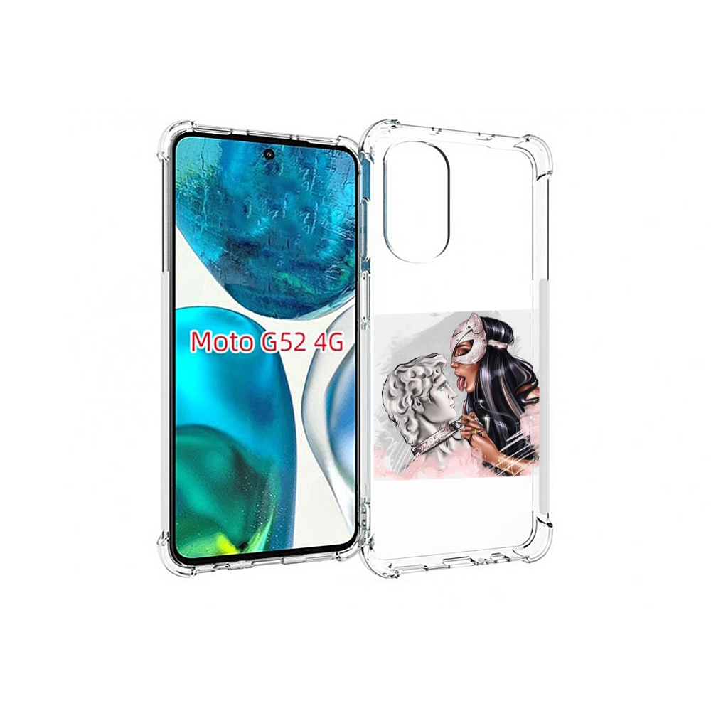

Чехол MyPads девушка-флирт женский для Motorola Moto G82 / Moto G52, Прозрачный, Tocco