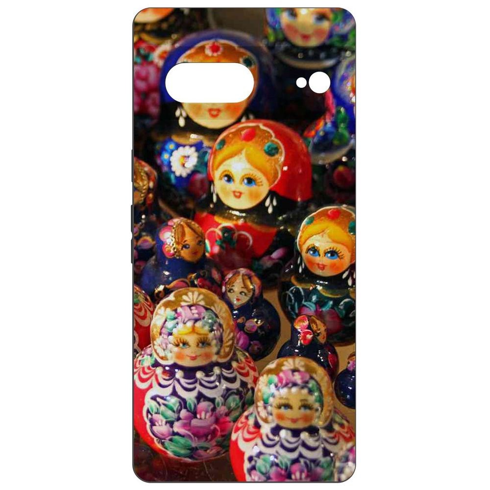 

Чехол-накладка Krutoff Soft Case Матрешка для Google Pixel 7, Черный