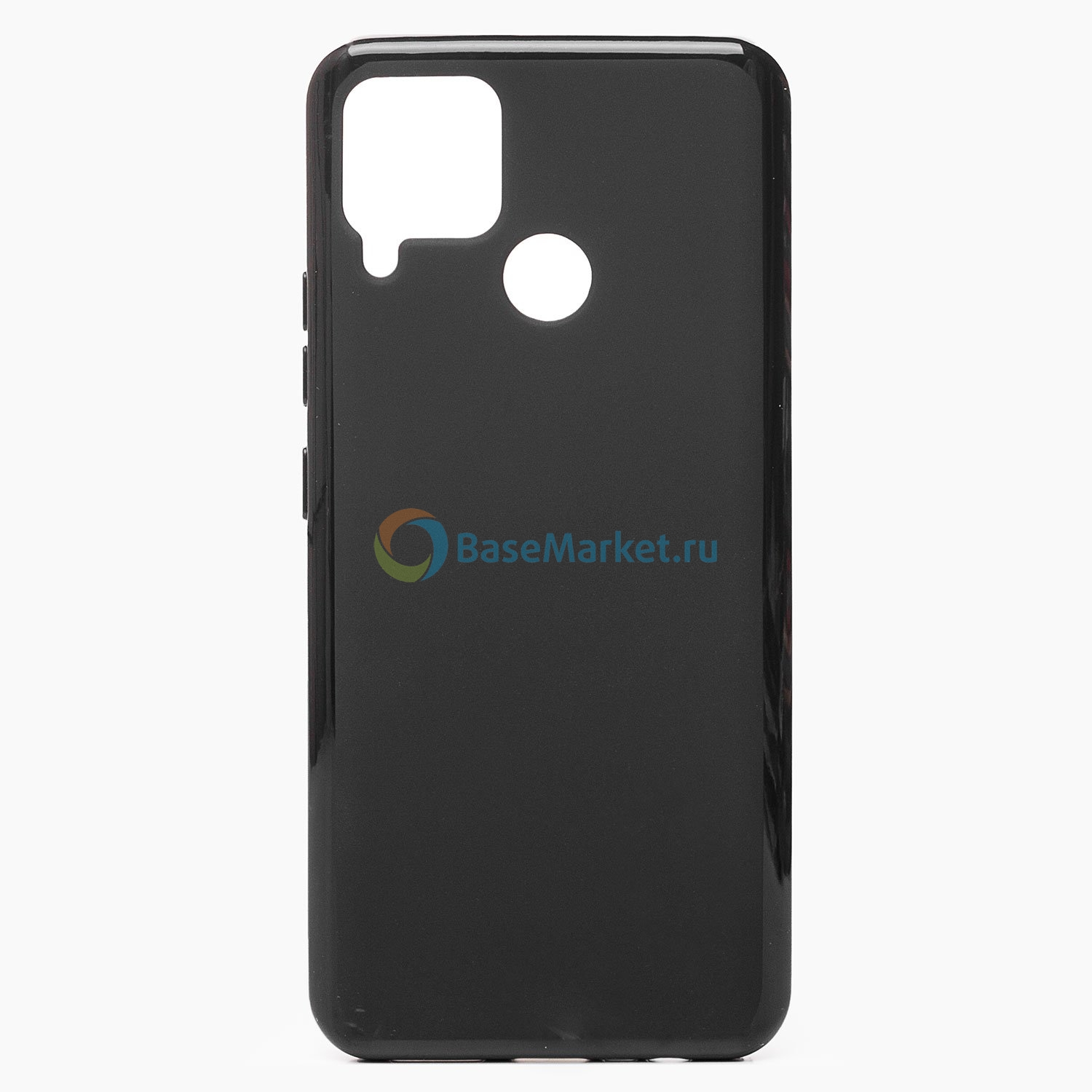 

Чехол силиконовый матовый BaseMarket для Realme C15 (черный)