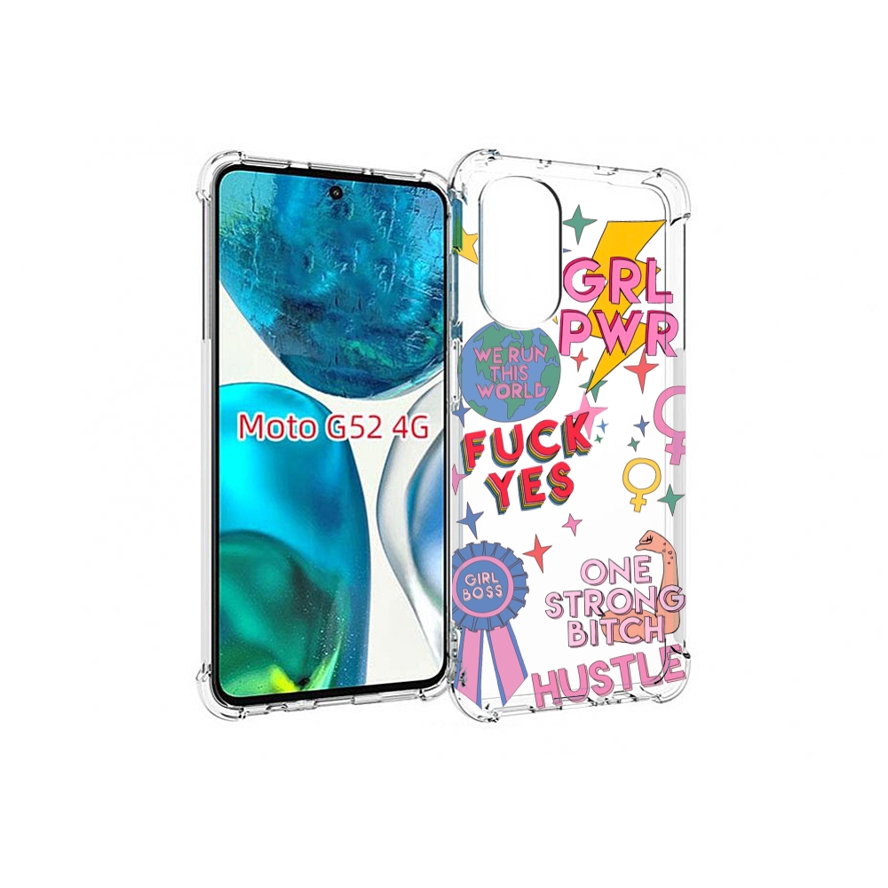 

Чехол MyPads девушки-боссы женский для Motorola Moto G82 / Moto G52, Прозрачный, Tocco