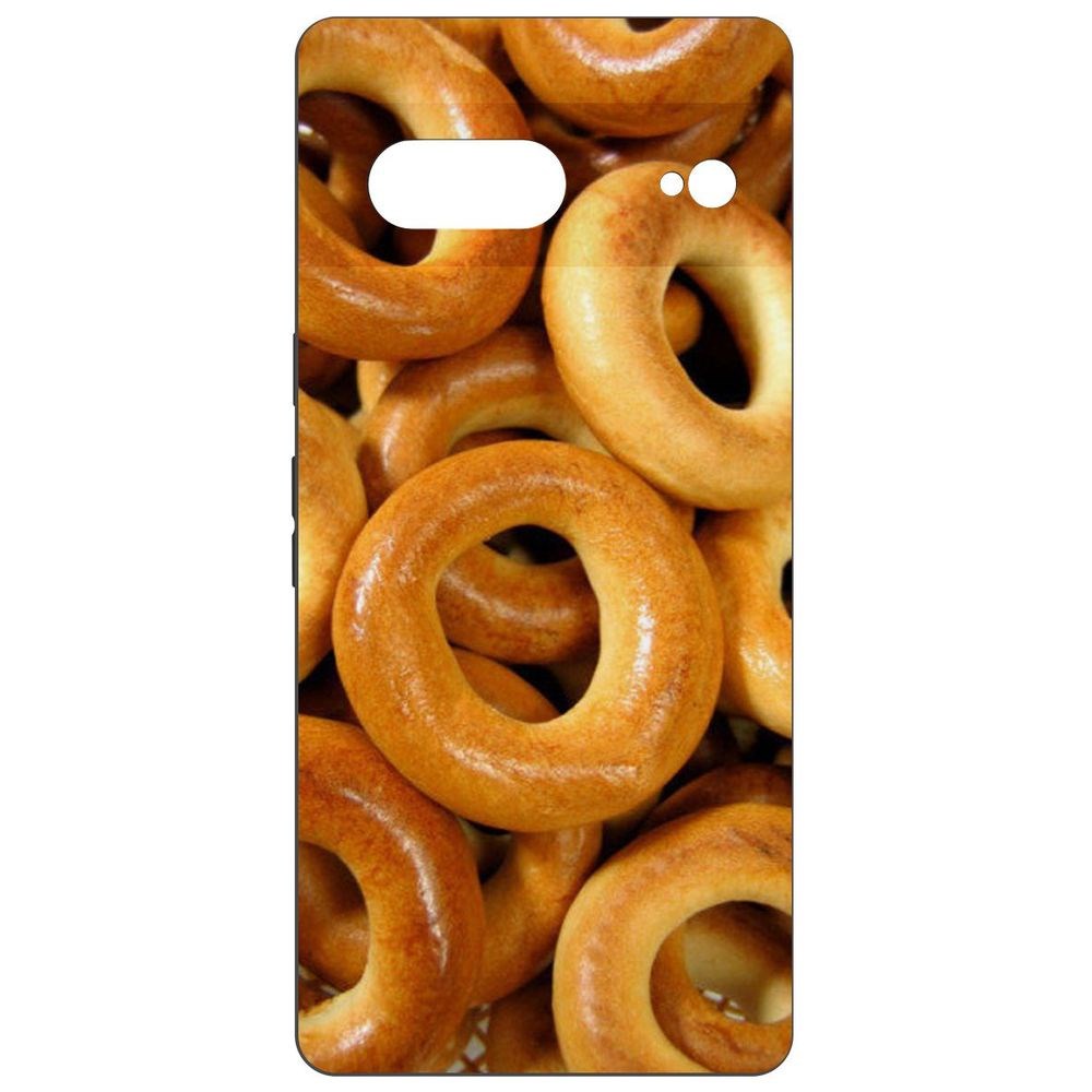 

Чехол-накладка Krutoff Soft Case Сушки для Google Pixel 7, Черный