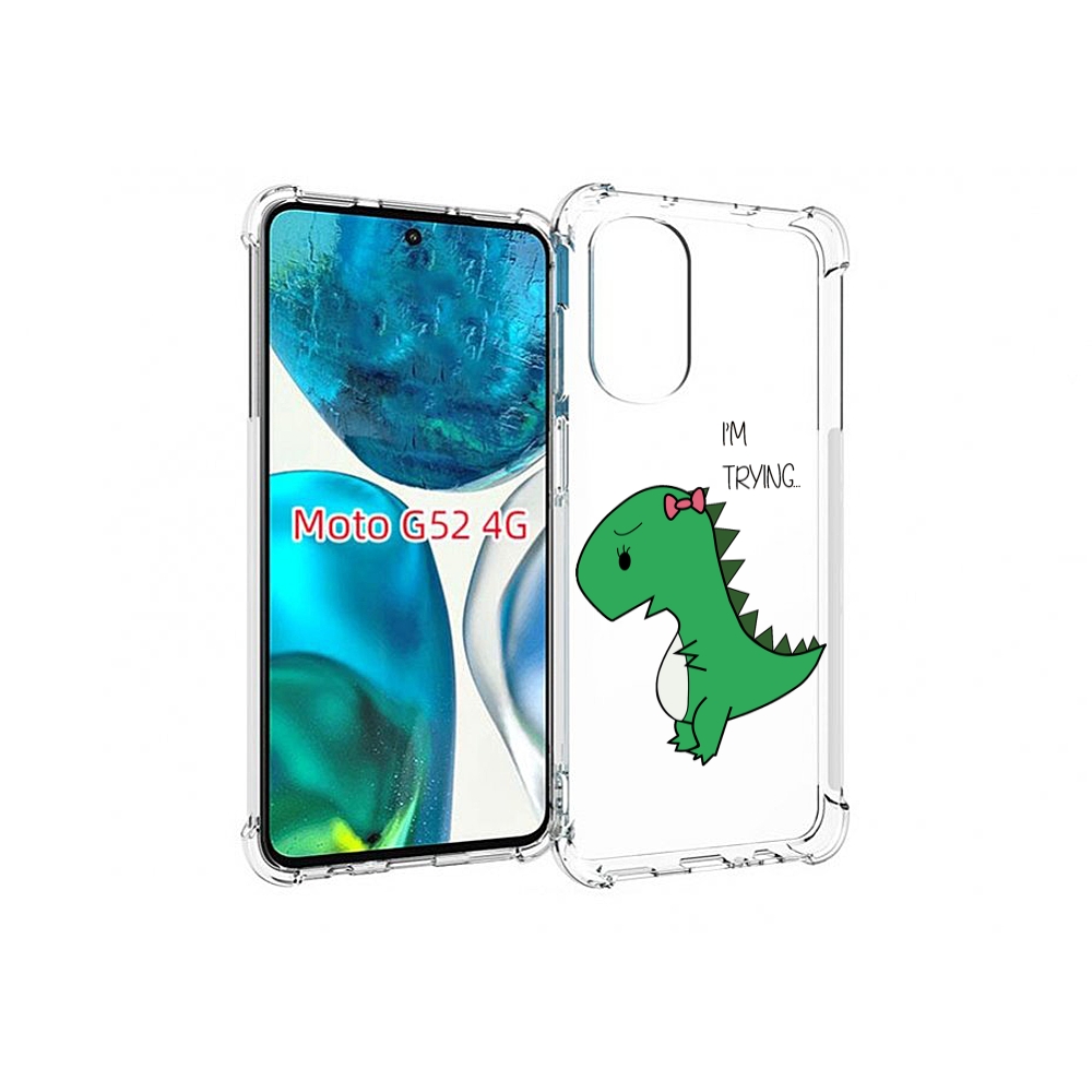 

Чехол MyPads динозаврик-девочка для Motorola Moto G82 / Moto G52, Прозрачный, Tocco