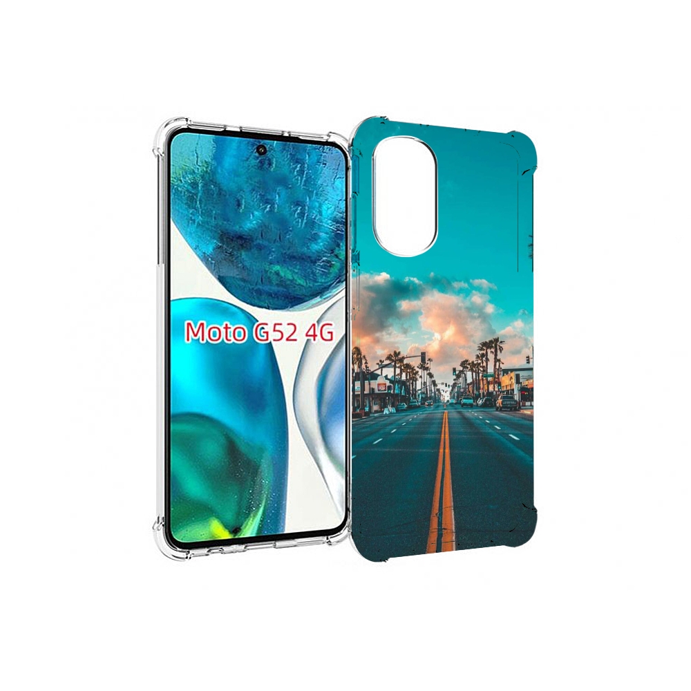 

Чехол MyPads дорога-в-лос-анджелес для Motorola Moto G82 / Moto G52, Прозрачный, Tocco
