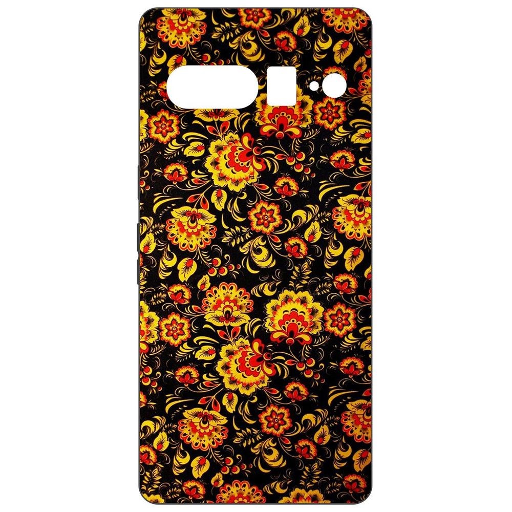 

Чехол-накладка Krutoff Soft Case Хохлома для Google Pixel 7 Pro, Черный