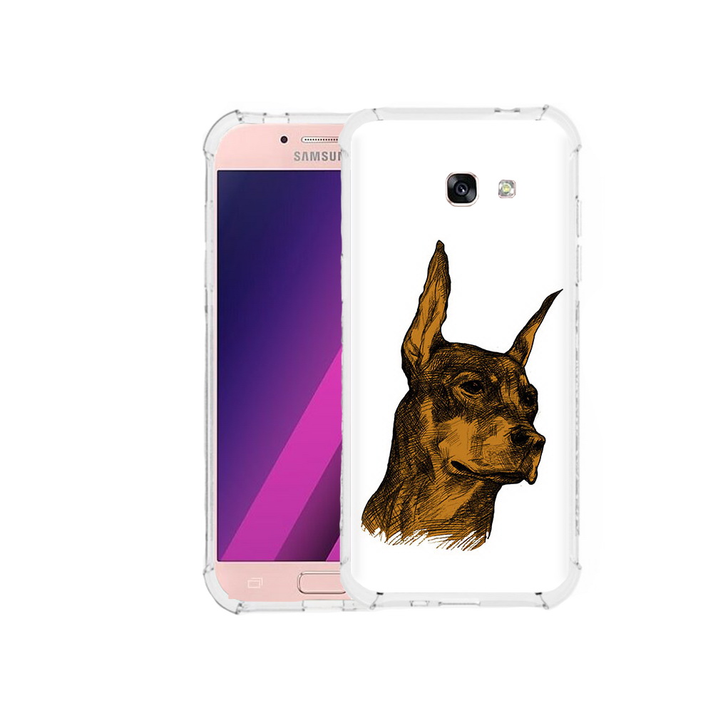 

Чехол MyPads Tocco для Samsung Galaxy A5 скетч доберман (PT51293.578.605), Прозрачный, Tocco