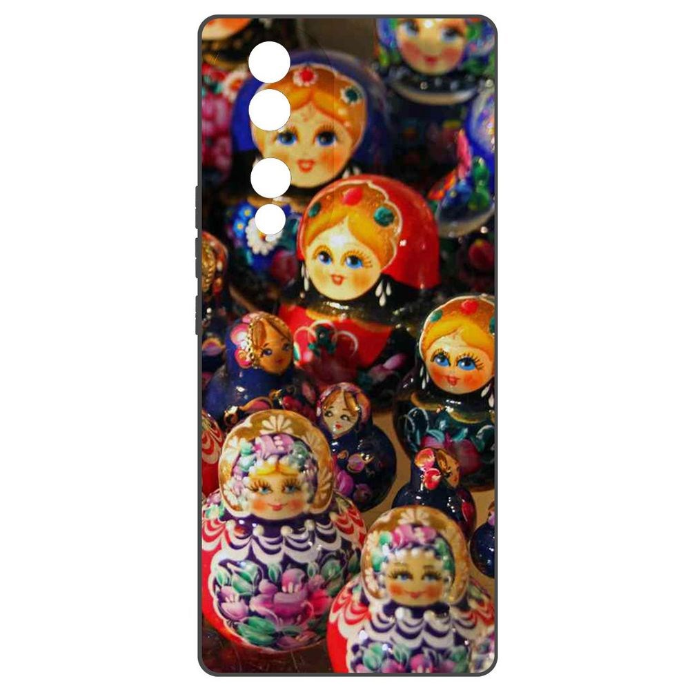 

Чехол-накладка Krutoff Soft Case Матрешка для Honor 70, Черный