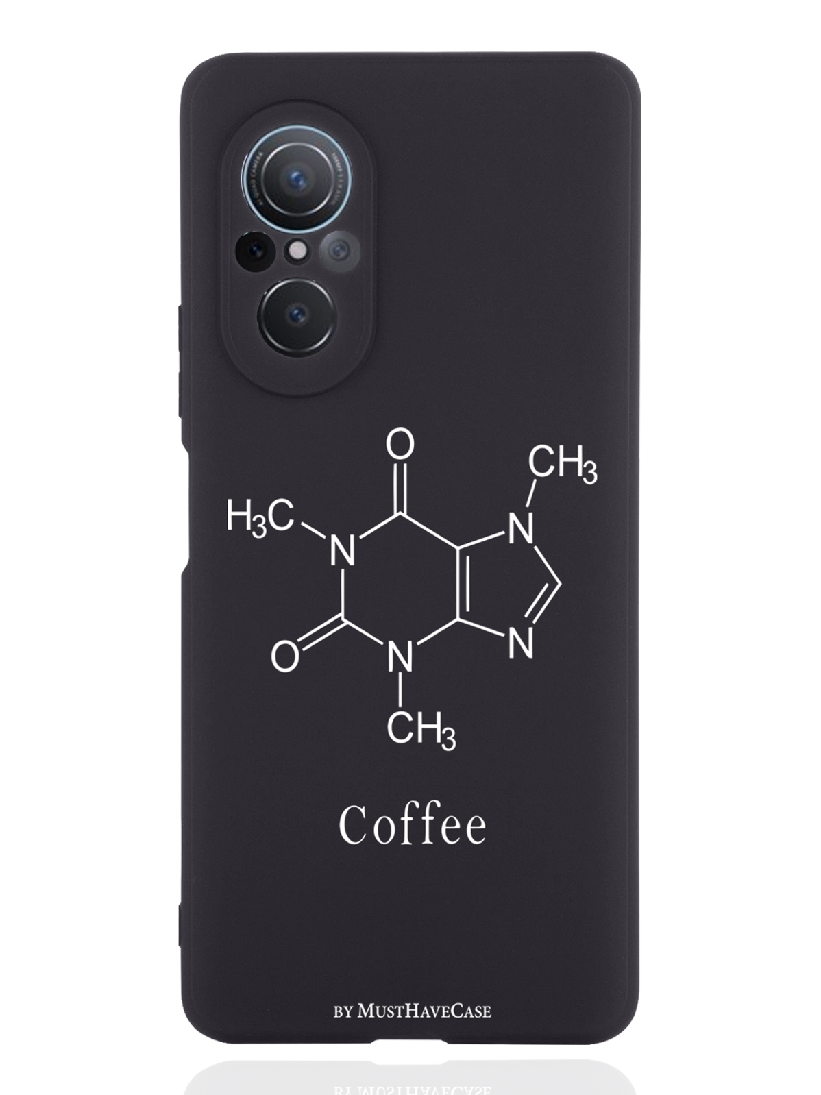 

Чехол MustHaveCase для Huawei nova 9 SE Молекула кофе черный, Черный;белый