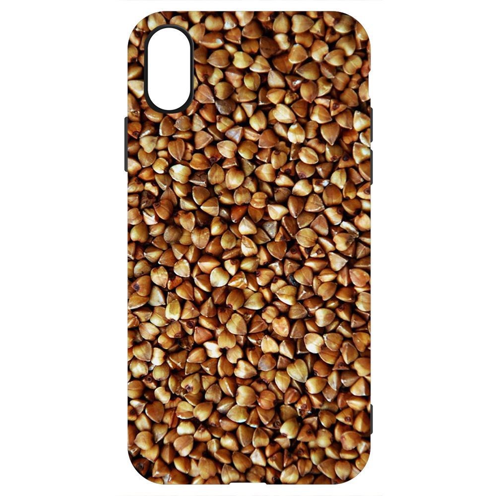 Чехол-накладка Krutoff Soft Case Гречка для iPhone XS