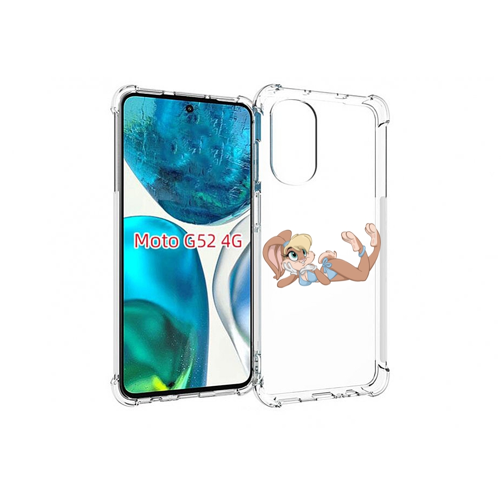 Чехол MyPads зайка-в-купальнике для Motorola Moto G82 / Moto G52