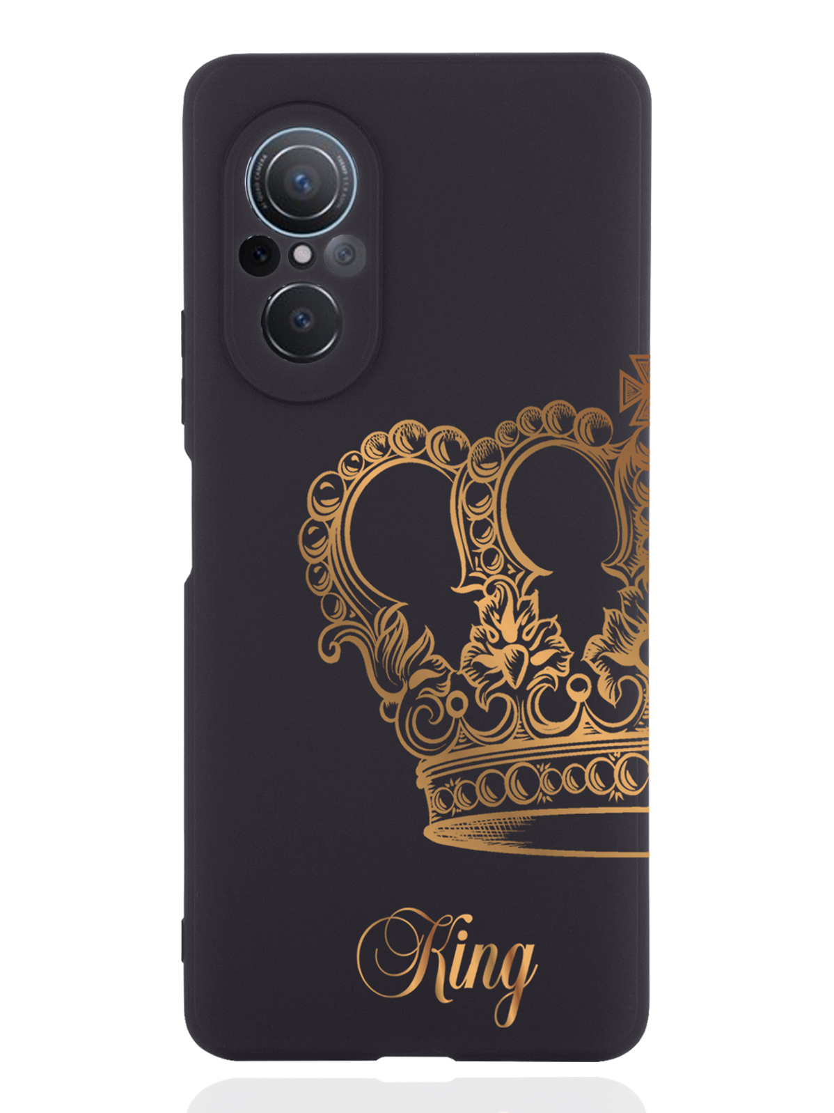 

Чехол MustHaveCase для Huawei nova 9 SE Парный чехол корона King черный, Черный;золотистый