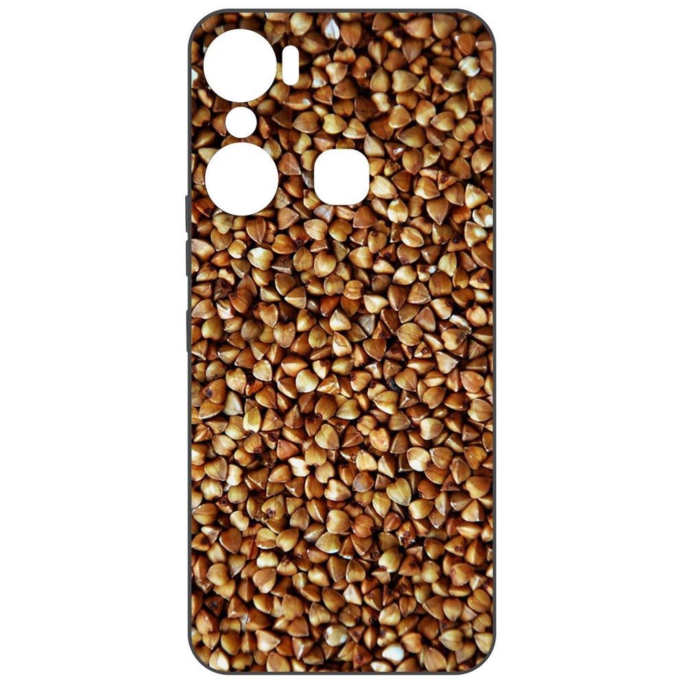 

Чехол-накладка Krutoff Soft Case Гречка для Infinix Hot 12 Pro, Черный