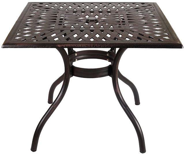 Стол для дачи для барбекю Sadlavka Lotus square table Sd1044tbr коричневый 94х94х76 см