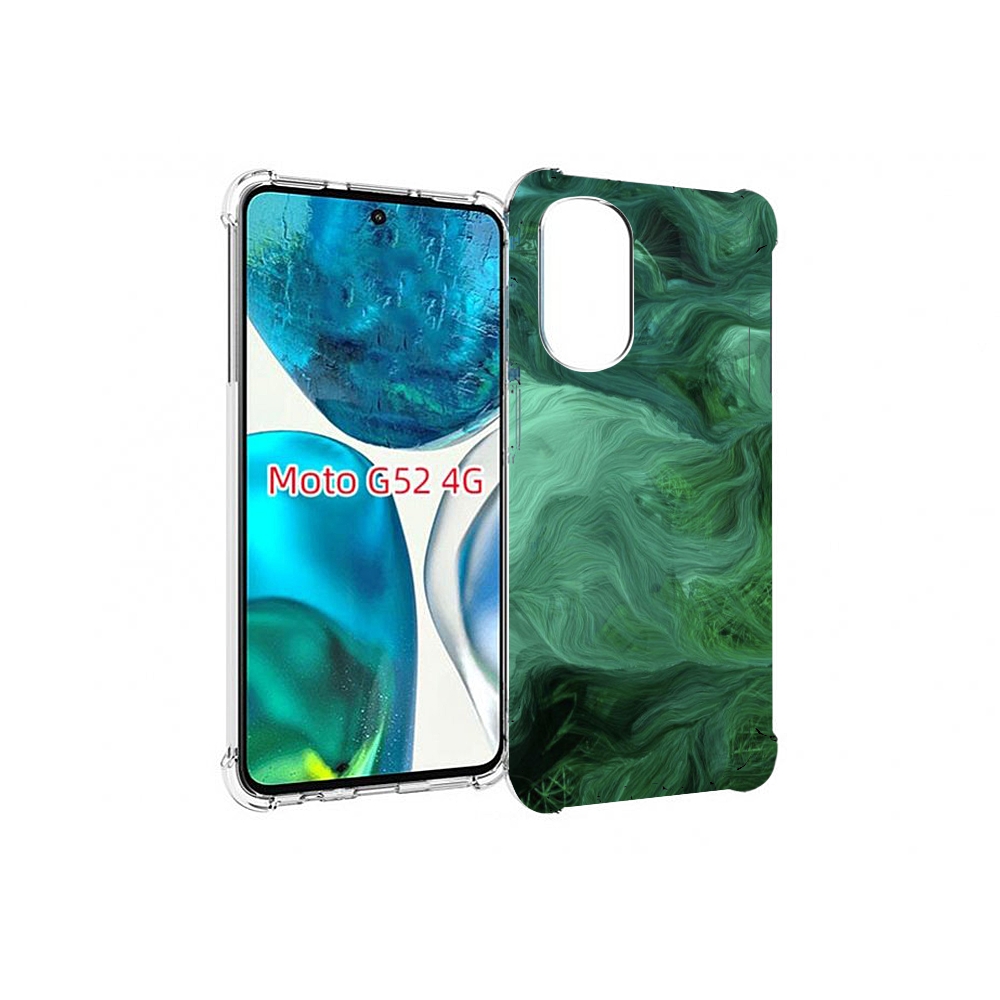 

Чехол MyPads зеленые нити для Motorola Moto G82 / Moto G52, Прозрачный, Tocco
