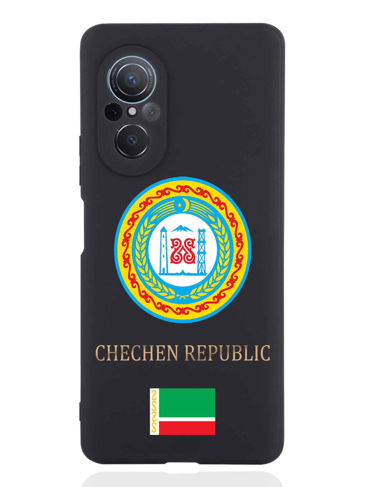 

Чехол SignumCase для Huawei nova 9 SE Герб Чечни черный, Разноцветный