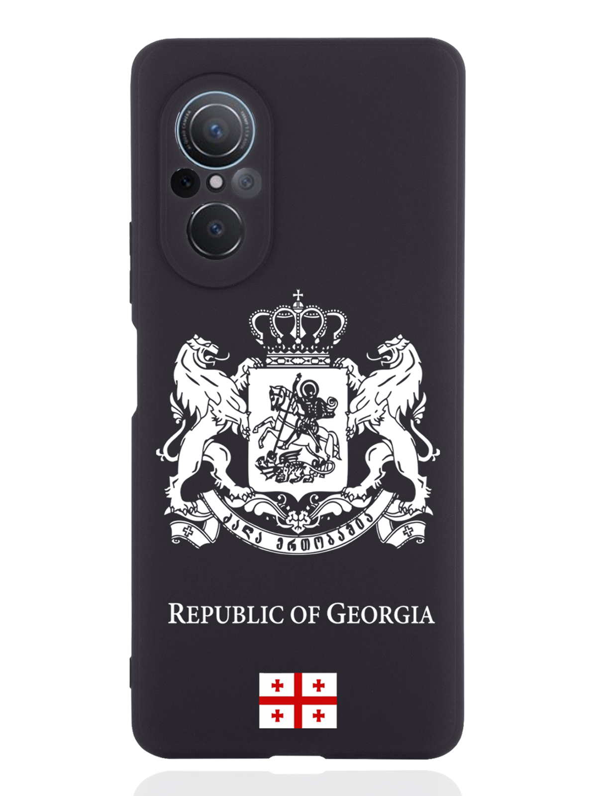 фото Чехол signumcase для huawei nova 9 se белый герб грузии черный
