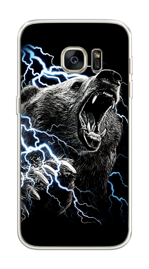 

Чехол на Samsung Galaxy S7 "Гроза и медведь", Черный;серый;серебристый, 24550-1